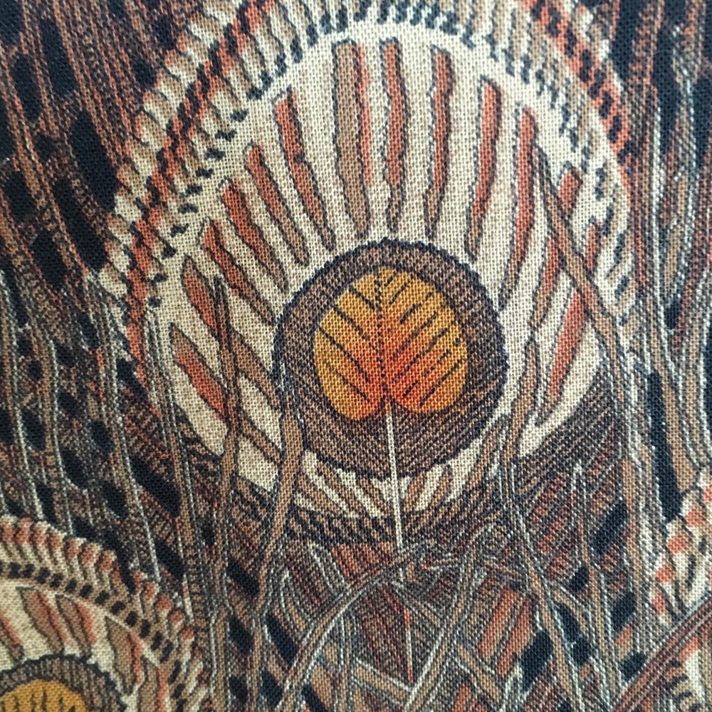 Peacock Feather Patterned Scarf - image 2